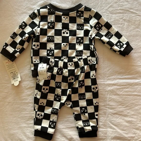 NWT CAT & JACK Halloween sweatshirt & pants set - Picture 2 of 3